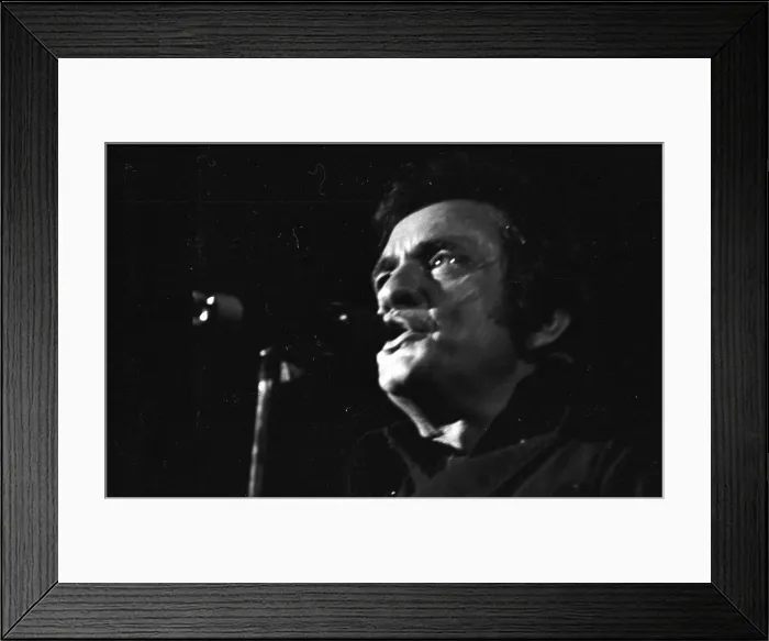 Framed Print : Johnny Cash Performing In Anaheim Framed Print : Johnny Cash Performing In Anaheim