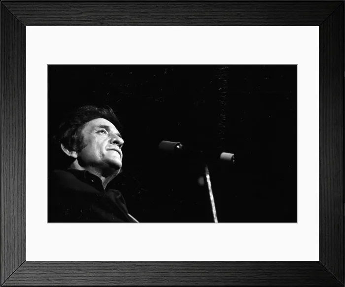 Framed Print : Johnny Cash Performing In Anaheim Framed Print : Johnny Cash Performing In Anaheim