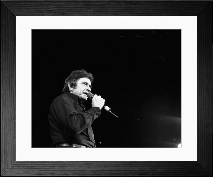 Framed Print : Johnny Cash Performing In Anaheim Framed Print : Johnny Cash Performing In Anaheim