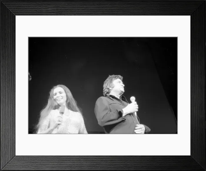 Framed Print : Johnny & June Performing In Anaheim Framed Print : Johnny & June Performing In Anaheim