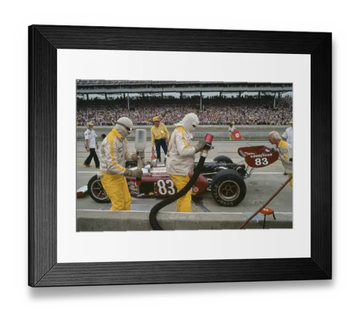 Framed Print : Bill Puterbaugh Pit Stop At Indianapolis 500, 1978