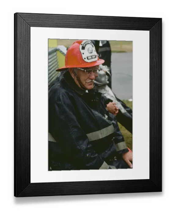 Framed Print : Firefighter At Indianapolis 500, 1978 Framed Print : Firefighter At Indianapolis 500, 1978