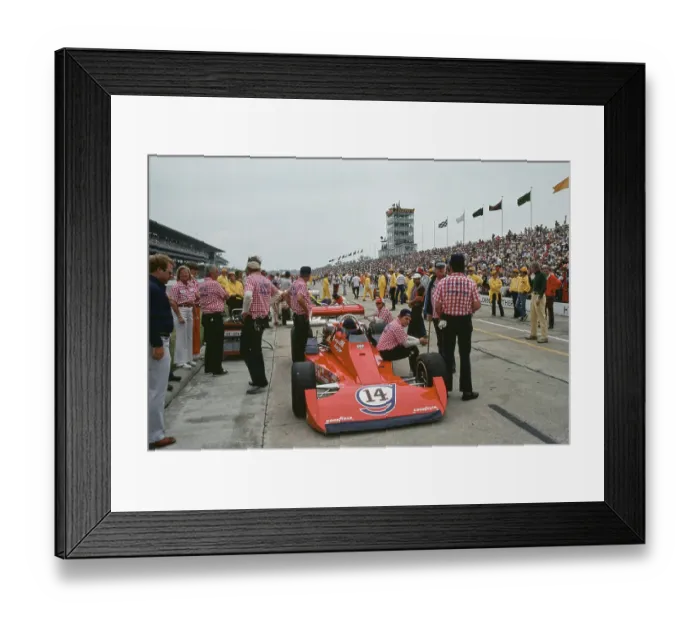 Framed Print : Gilmore Racing Team At Indianapolis 500, 1978 Framed Print : Gilmore Racing Team At Indianapolis 500, 1978