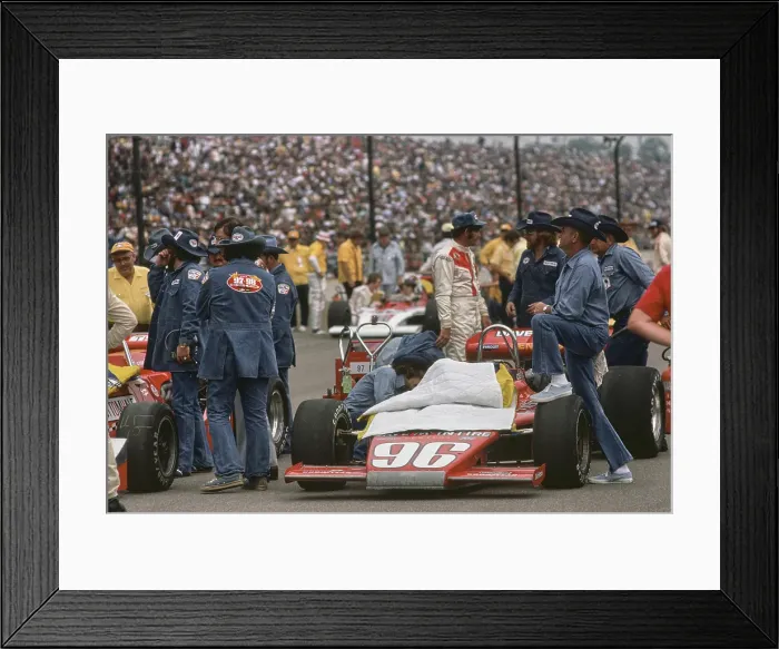 Framed Print : Chevy / Ford Centers Team At Indianapolis 500, 1978 Framed Print : Chevy / Ford Centers Team At Indianapolis 500, 1978