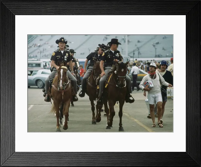 Framed Print : 1978 Indianapolis 500 - Mounted Police Framed Print : 1978 Indianapolis 500 - Mounted Police