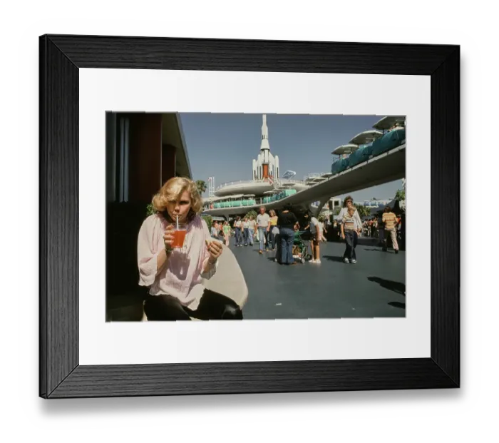 Framed Print : Barbara May Visits Disneyland, 1978 Framed Print : Barbara May Visits Disneyland, 1978