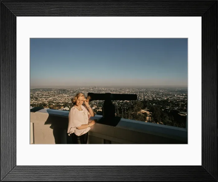 Framed Print : Barbara May Visits The Griffith Observatory, 1978 Framed Print : Barbara May Visits The Griffith Observatory, 1978