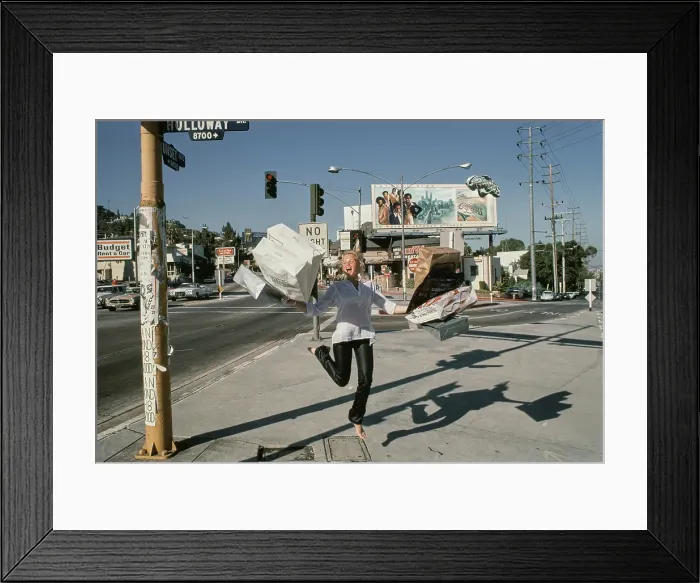 Framed Print : Barbara May On Sunset Boulevard, 1978 Framed Print : Barbara May On Sunset Boulevard, 1978