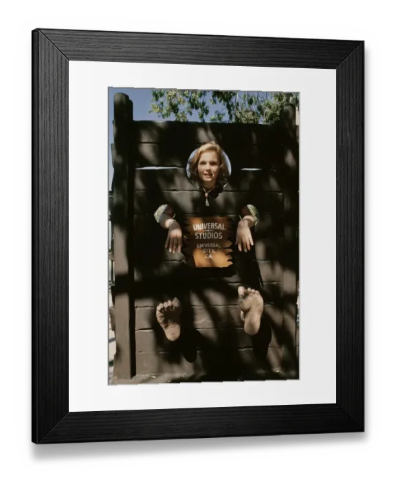 Framed Print : Barbara May Visits Universal Studios, 1978 Framed Print : Barbara May Visits Universal Studios, 1978
