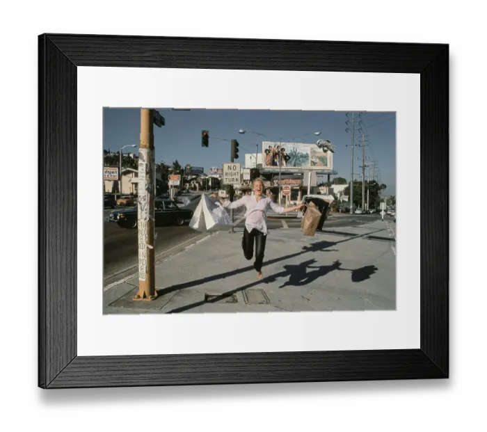 Framed Print : Barbara May On Sunset Boulevard, 1978 Framed Print : Barbara May On Sunset Boulevard, 1978