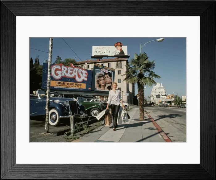 Framed Print : Barbara May On Sunset Boulevard, 1978 Framed Print : Barbara May On Sunset Boulevard, 1978