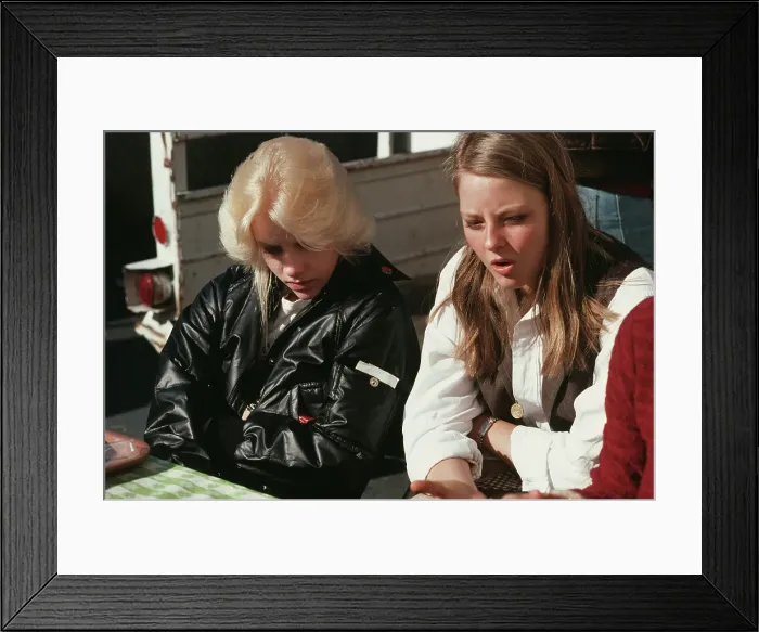 Framed Print : Cherie Currie & Jodie Foster Filming Foxes Framed Print : Cherie Currie & Jodie Foster Filming Foxes