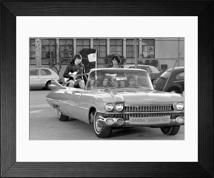 Framed Print : Ramones Ride In Cadillac Driven By Rodney Bingenheimer Framed Print : Ramones Ride In Cadillac Driven By Rodney Bingenheimer