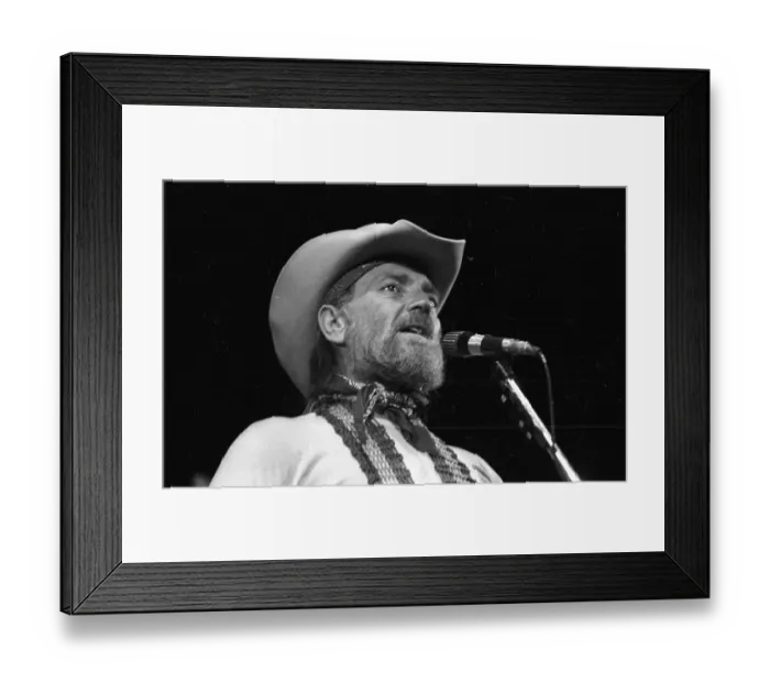 Framed Print : Willie Nelson Performing Framed Print : Willie Nelson Performing