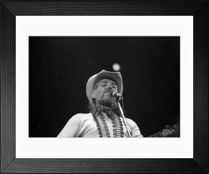 Framed Print : Willie Nelson Performing Framed Print : Willie Nelson Performing