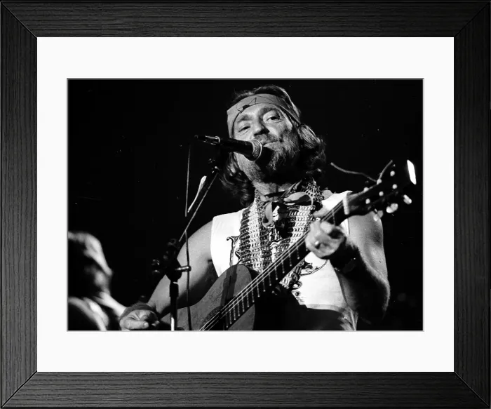 Framed Print : Willie Nelson Performing Framed Print : Willie Nelson Performing