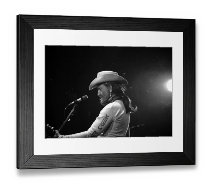 Framed Print : Willie Nelson Performing Framed Print : Willie Nelson Performing