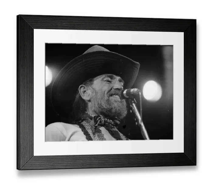 Framed Print : Willie Nelson Performing Framed Print : Willie Nelson Performing