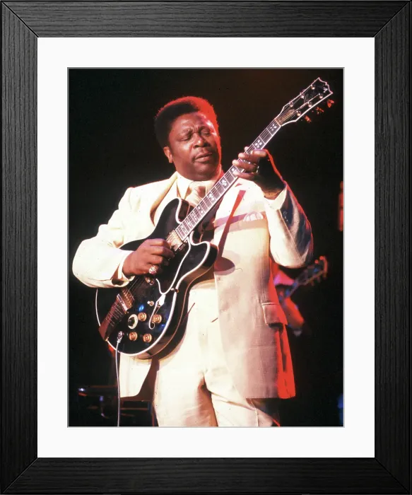 Framed Print : BB King Performs Onstage In LA Framed Print : BB King Performs Onstage In LA