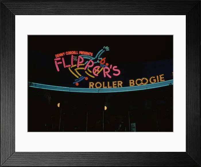 Framed Print : Denny Cordell Presents Flipper's Roller Boogie Palace, West Hollywood Framed Print : Denny Cordell Presents Flipper's Roller Boogie Palace, West Hollywood