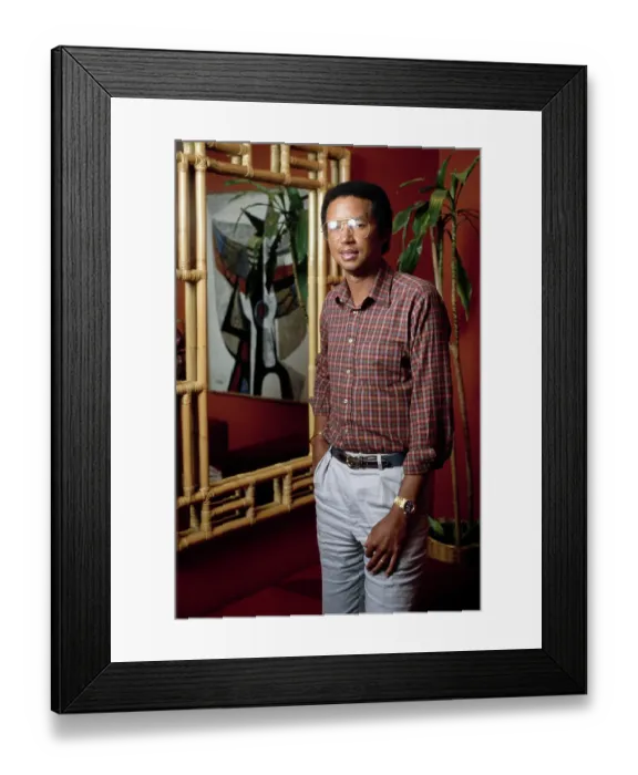 Framed Print : Arthur Ashe, American Tennis Player