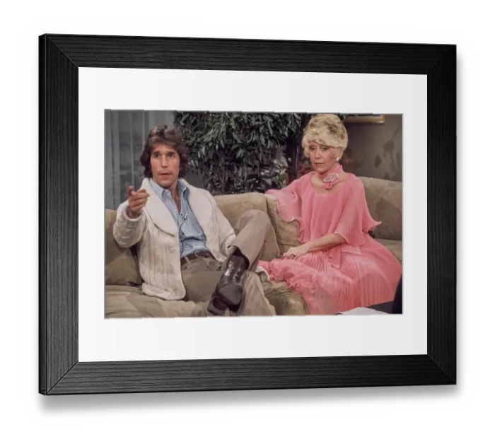 Framed Print : Henry Winkler & Rona Barrett Framed Print : Henry Winkler & Rona Barrett