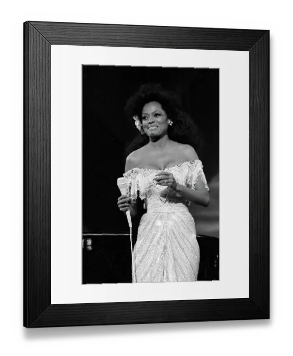 Framed Print : Diana Ross Performing