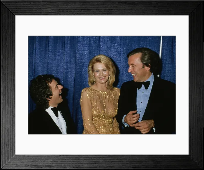 Framed Print : Dudley Moore, Angie Dickinson And David Frost Attend American Movie Awards