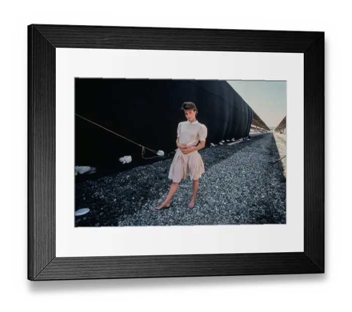 Framed Print : Nastassja Kinski Filming Cat People, 1981