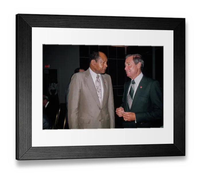 Framed Print : Tom Bradley & Bob Barker Framed Print : Tom Bradley & Bob Barker