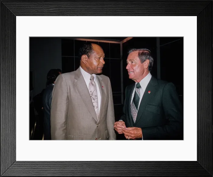 Framed Print : Tom Bradley & Bob Barker Framed Print : Tom Bradley & Bob Barker