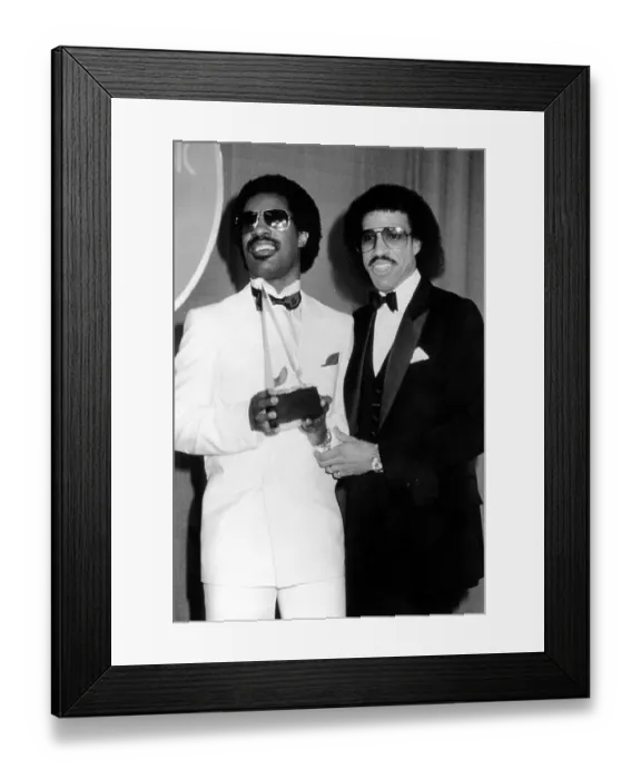 Framed Print : Lionel Richie and Stevie Wonder Framed Print : Lionel Richie and Stevie Wonder