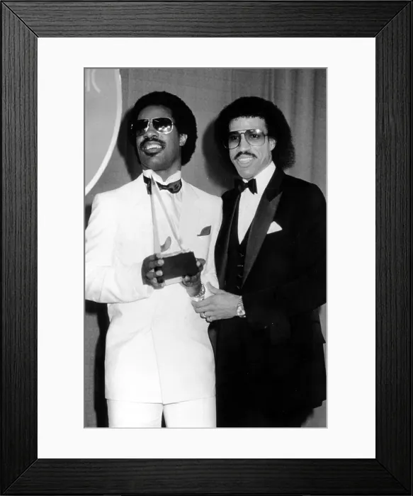 Framed Print : Stevie Wonder And Lionel Richie Framed Print : Stevie Wonder And Lionel Richie