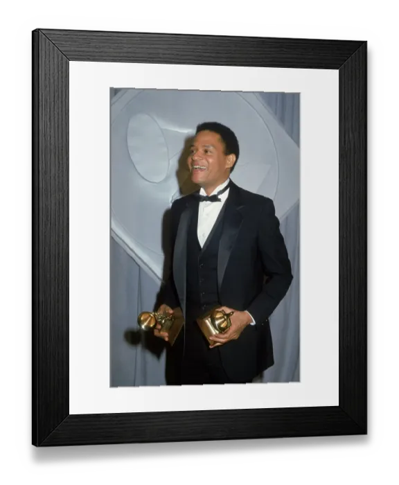 Framed Print : Al Jarreau Wins 2 Grammys Framed Print : Al Jarreau Wins 2 Grammys