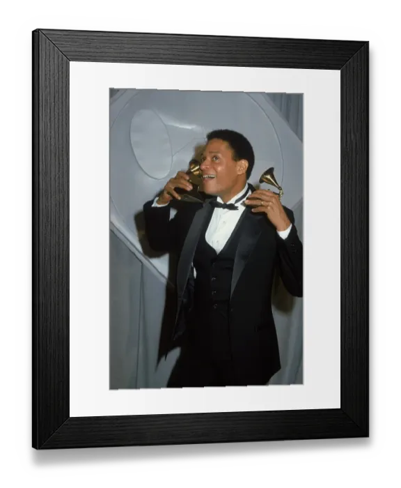 Framed Print : Al Jarreau Wins 2 Grammys