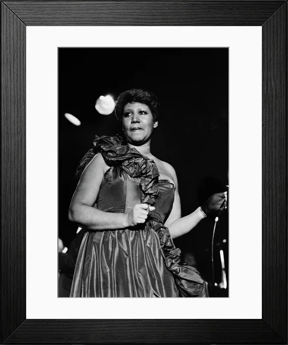 Framed Print : Aretha On Stage Framed Print : Aretha On Stage