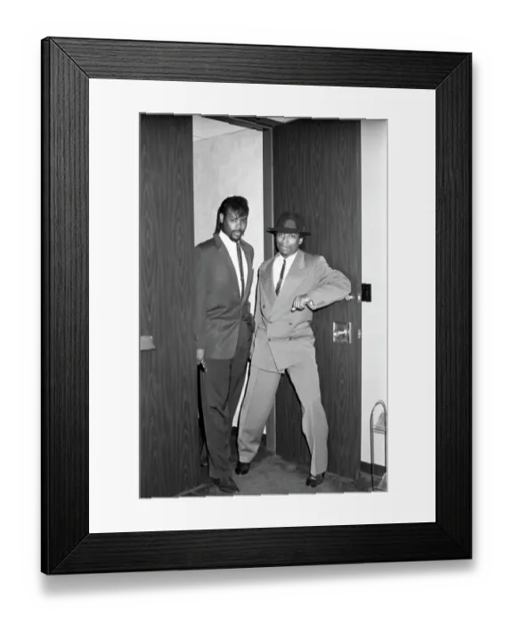 Framed Print : Jimmy Jam and Terry Lewis Visit Right On! Magazine Offices