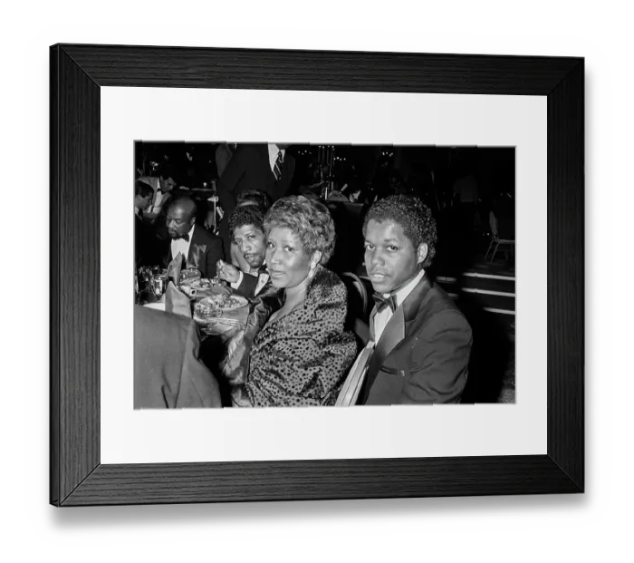 Framed Print : Aretha Franklin at Fundraising Event, 1982 Framed Print : Aretha Franklin at Fundraising Event, 1982