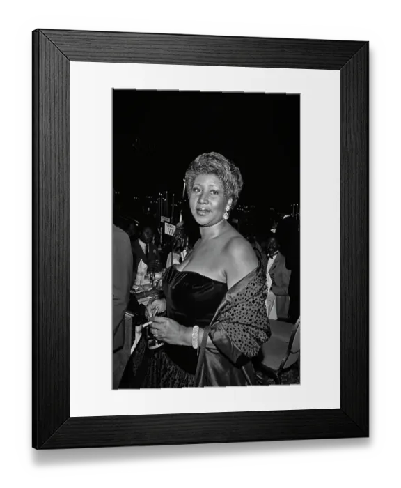 Framed Print : Aretha Franklin at Fundraising Event, 1982 Framed Print : Aretha Franklin at Fundraising Event, 1982