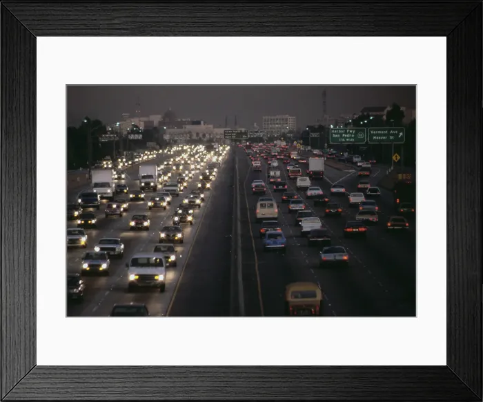 Framed Print : Freeway Traffic, Los Angeles Framed Print : Freeway Traffic, Los Angeles