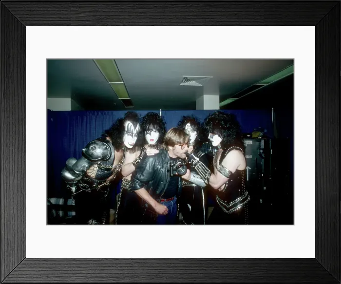 Framed Print : Kiss Backstage