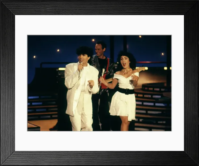 Framed Print : Sparks and Jane Wiedlin American Bandstand Performance Framed Print : Sparks and Jane Wiedlin American Bandstand Performance