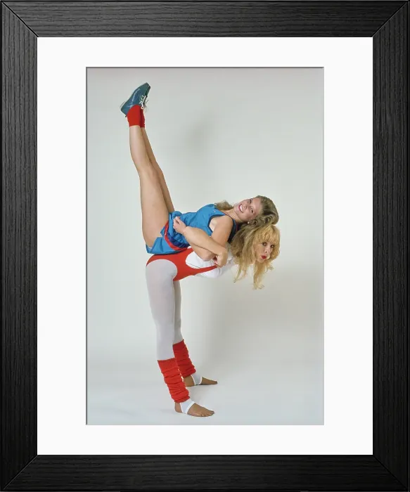 Framed Print : Eighties Exercise Fashions