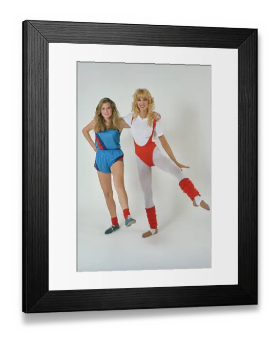 Framed Print : Eighties Exercise Fashions Framed Print : Eighties Exercise Fashions