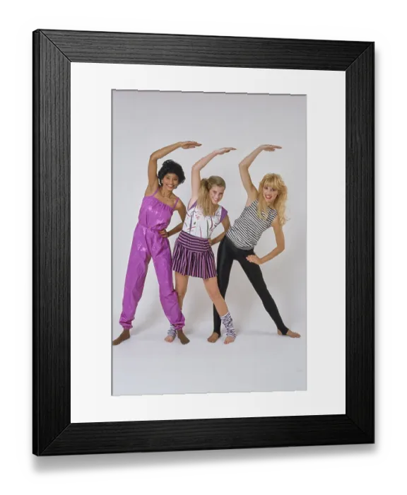 Framed Print : Eighties Exercise Fashions Framed Print : Eighties Exercise Fashions
