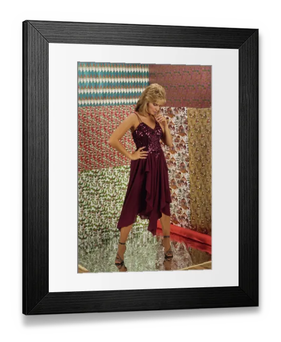 Framed Print : Eighties Party Wear