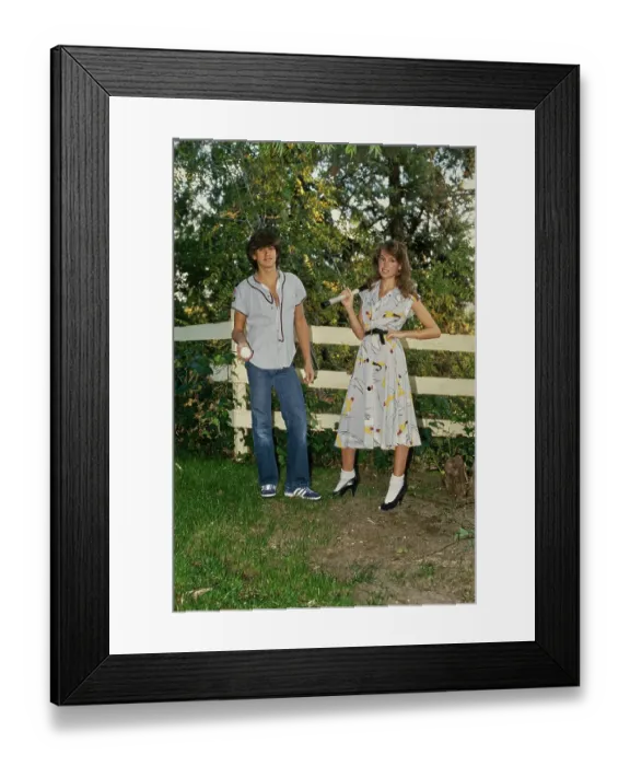 Framed Print : Eighties Casual Wear