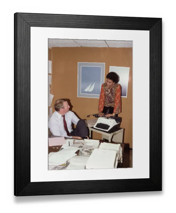 Framed Print : Charlayne Hunter-Gault And Robert McNeil Framed Print : Charlayne Hunter-Gault And Robert McNeil