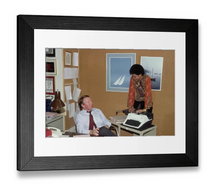 Framed Print : Charlayne Hunter-Gault And Robert McNeil Framed Print : Charlayne Hunter-Gault And Robert McNeil