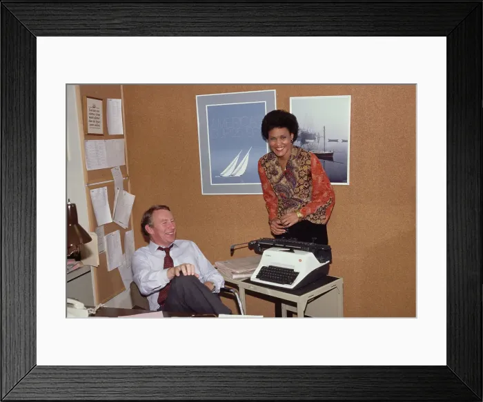 Framed Print : Charlayne Hunter-Gault And Robert McNeil Framed Print : Charlayne Hunter-Gault And Robert McNeil